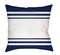 Tiwari Home 18" Navy Blue and White Striped Square Throw Pillow Cover